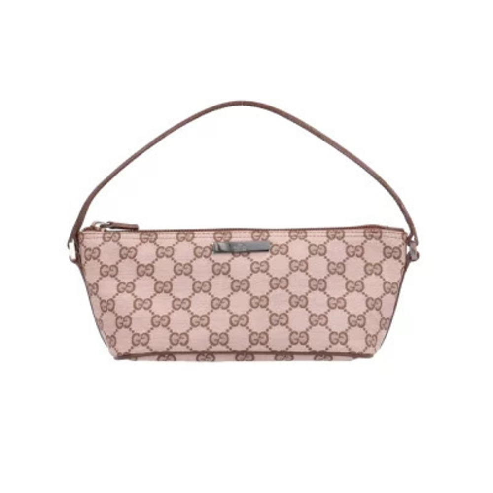 Gucci Accessory Clutch Handbag GG Canvas Pink